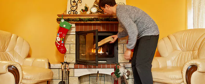 Rusted Metal Fireplace Restoration in Palm Bay, Florida